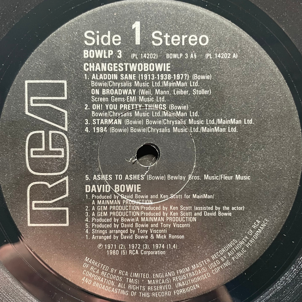 David Bowie ‎– ChangesTwoBowie (Англия 1981г.)