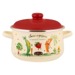 Кастрюля эмал конич Веселые овощи 2,0л ТМ Appetite