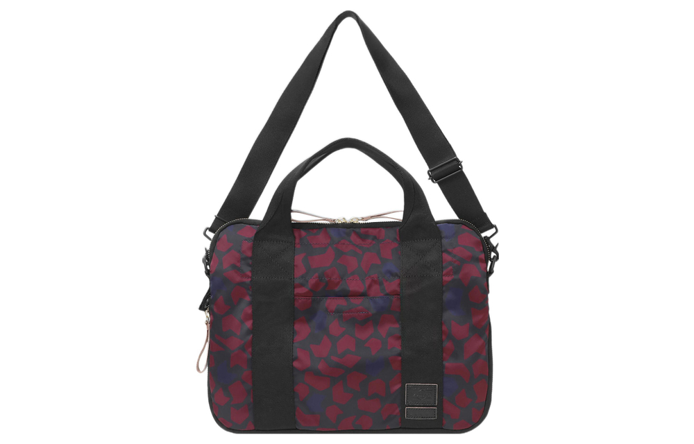 MARNI PORTER Collaboration Cow Leather Shoulder Bag, Crossbody Bag, Handbag Men"s Cow Blood/Marine Blue