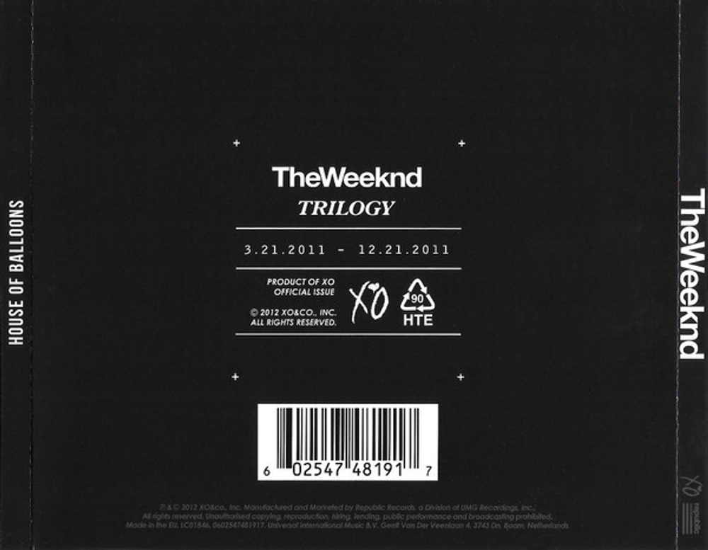 CD The Weeknd - House Of Ballons (Европа 2018г.)