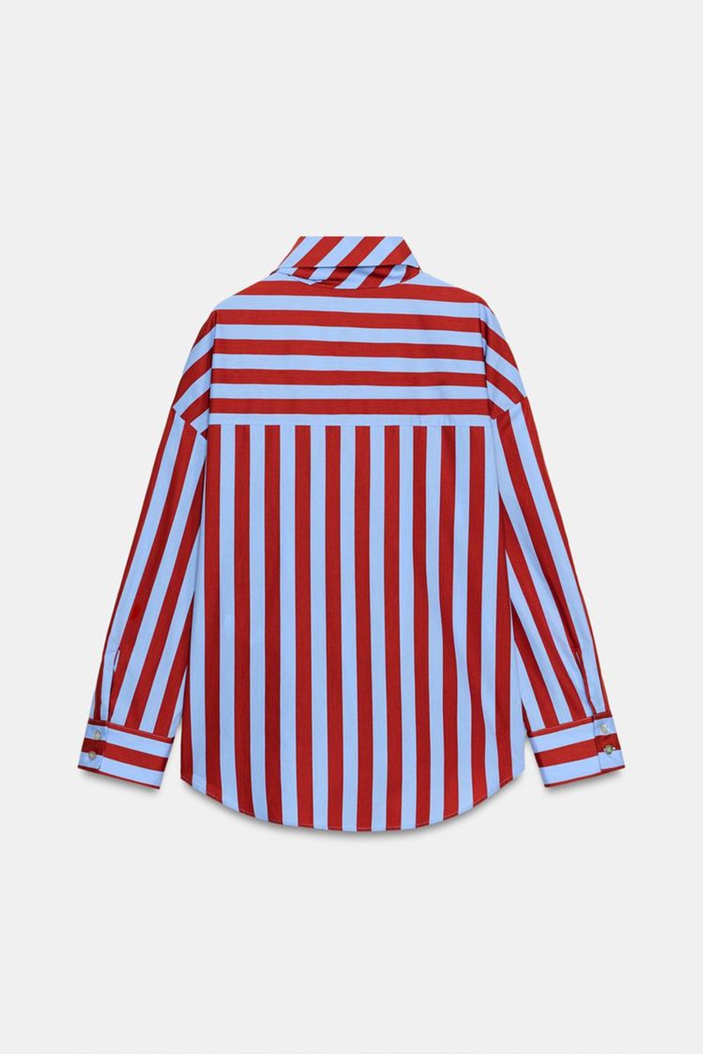 ZARA РУБАШКА В ПОЛОСКУ С БАНТОМ, РАЗНОЦВЕТНЫЙ