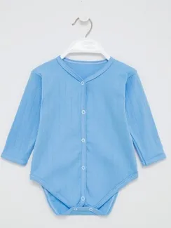 Боди детское, цвет голубой, рост 80 см