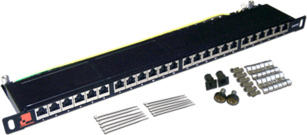 Патч-панель 19", 24xRJ45, STP, Кат. 5е Lanmaster LAN-PPC24S5E