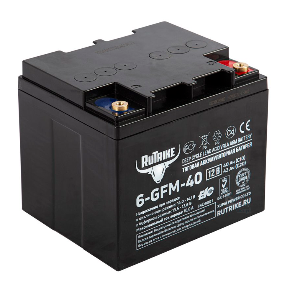 Аккумулятор RuTrike 6-GFM-40 (AGM)
