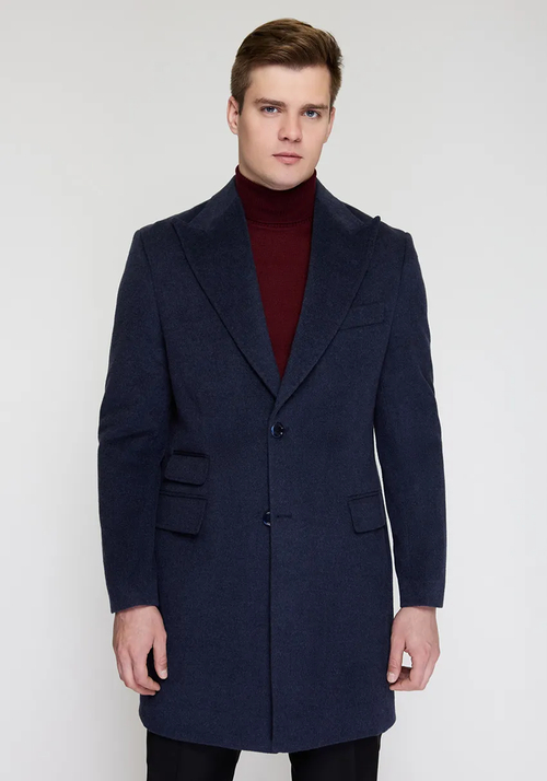 Мужское пальто (синее) Т1