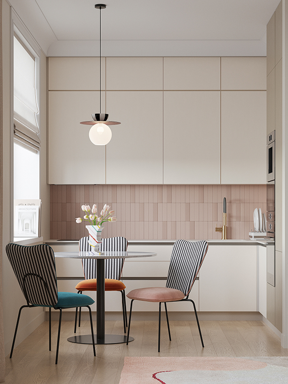 Стул pompadour, велюр, терракотовый