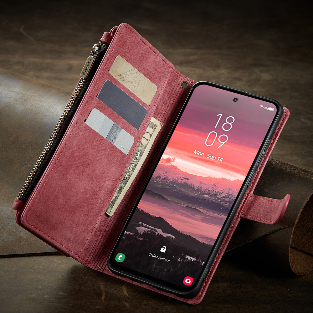 Многофункциональный чехол-кошелек CaseMe 3 in 1 Matte Wallet для Samsung Galaxy S25 Edge