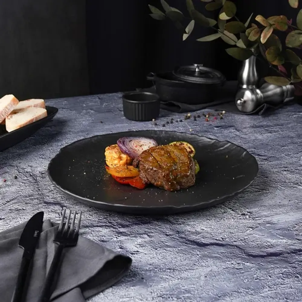 Тарелка d 29 см Uneven Side Black Raw Stellar P.L. Proff Cuisine [3]