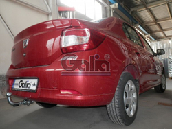 Фаркоп оцинкованный Galia D043C для Renault Logan II седан 2014-(паспорт и сертификат в комплекте)(без электрики)