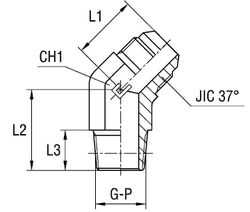 Штуцер FC45 JIC 1.5/16" BSPT1"