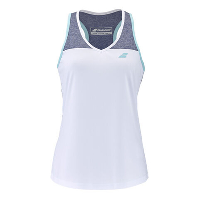 Женская теннисная майка Babolat Play Tank Top Women - White, Blue