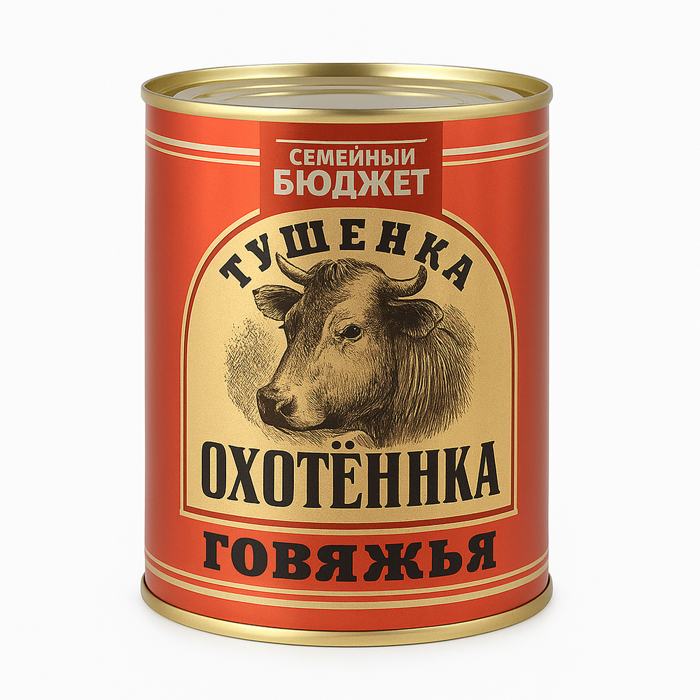 Тушенка Охотничья Семейный Бюджет 340 гр