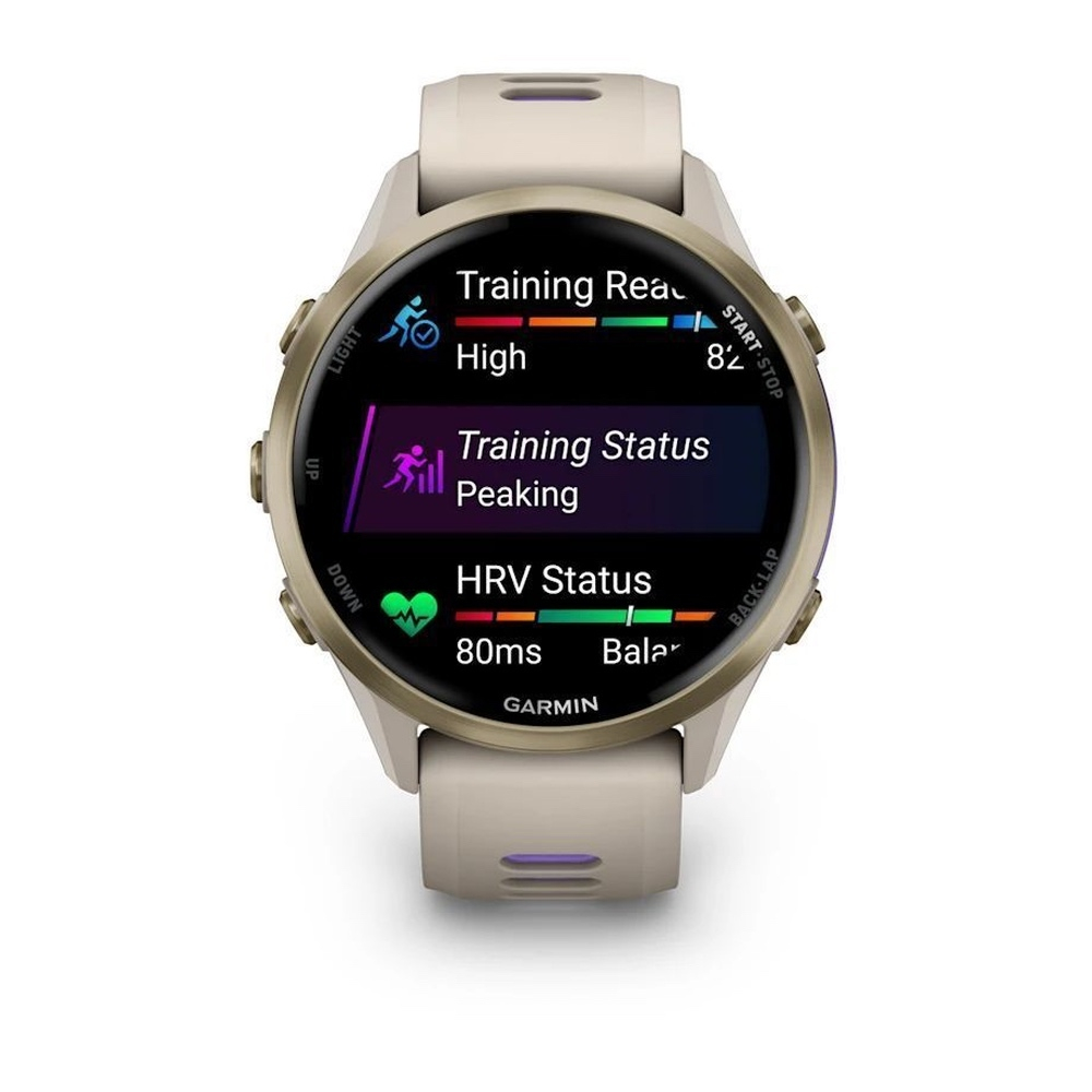 Смарт часы Garmin Forerunner 970 Soft Gold Titanium French Gray / Translucent Indigo