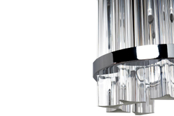 Бра стеклянное d35см Garda Decor хром классический стиль, E14, 40W