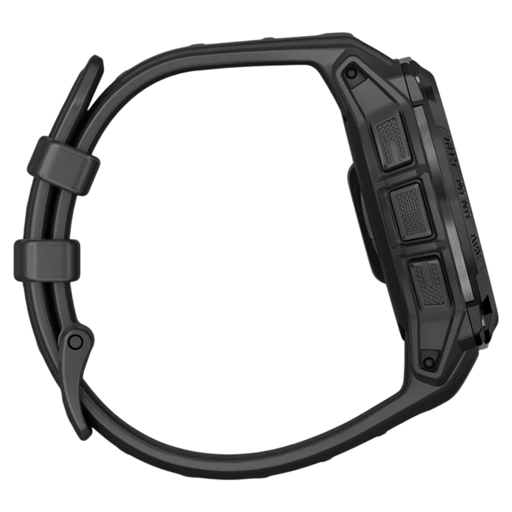 Спортивные часы Garmin Instinct 3, 45 мм, Solar, Tactical Edition, чёрный силиконовый ремешок Чёрный безель, дисплей Solar со стеклом Power Glass. Ремешок с классической застёжкой — на запястье обхватом 137–204 мм