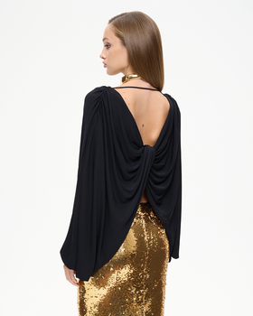 Драпированный топ из трикотажа