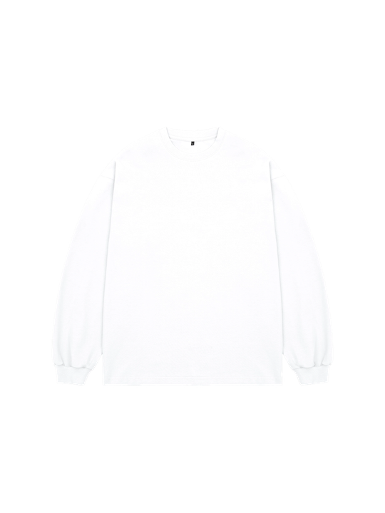 Лонгслив оверсайз (белый) 230 г
