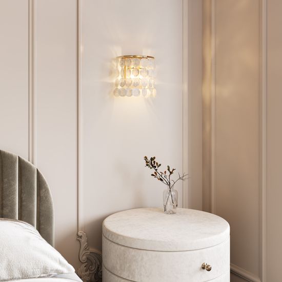 60084/2 / настенный светильник / латунь/перламутр