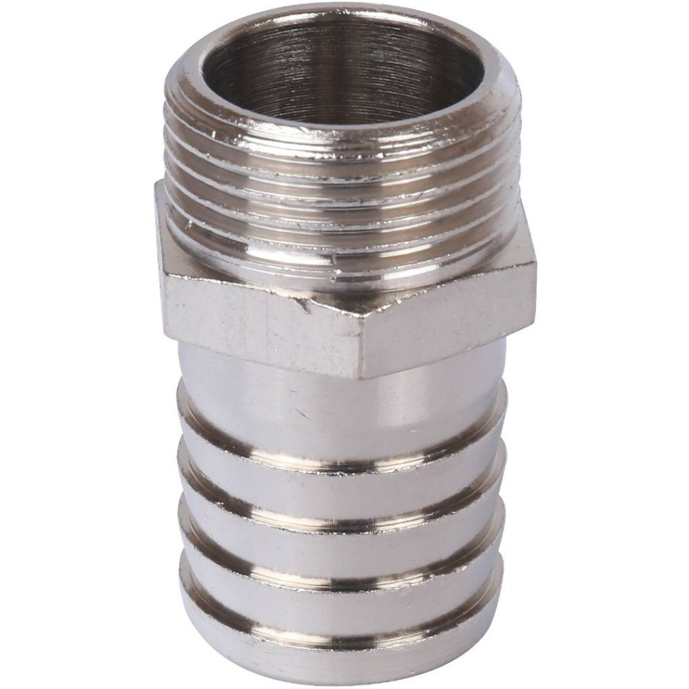 Штуцер НР никелированный 3/4"x25 STOUT