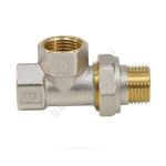 Тройник латунь никель Ду 15 (1/2") ВР/ВР/нак/гайка 9030 ГОСТ 32585-2013 Aquasfera 9030-01