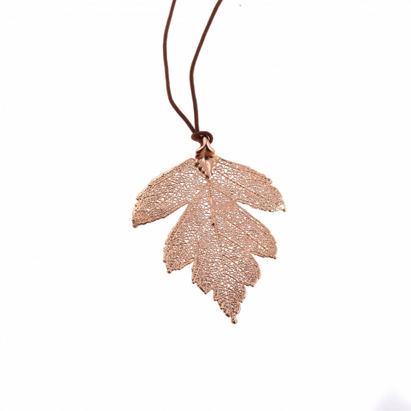 Колье лист Ester Bijoux Боярышник LF203A-RG BR