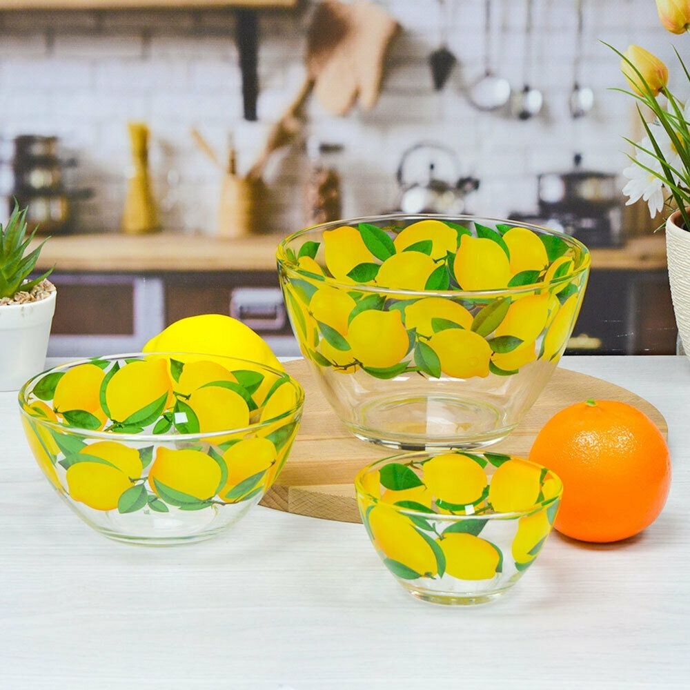 Набор салатников "Трио" 3 предмета "Лимоны"