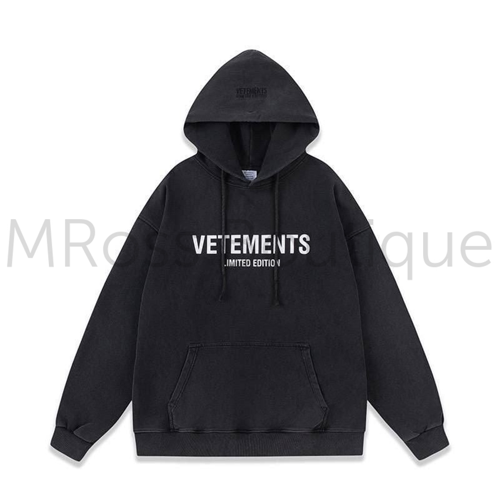 Худи черное Vetements Limited Edition