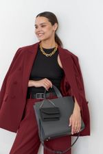 ШОППЕР КВАДРАТНЫЙ ГРАФИТ