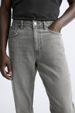ZARA ДЖИНСЫ SLIM FIT, СЕРЫЙ