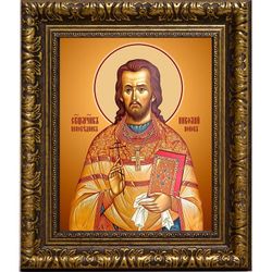 Николай Попов, священномученик, пресвитер. Икона на холсте.