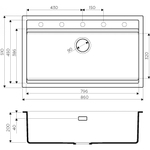 Кухонная мойка Omoikiri Kitagawa 86-LB-GR