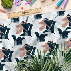 Ткань мембрана листья тёмно-серые и пудровые