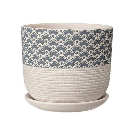 Горшок керамический Хоккайдо белый бук 0,8л d12h10,1