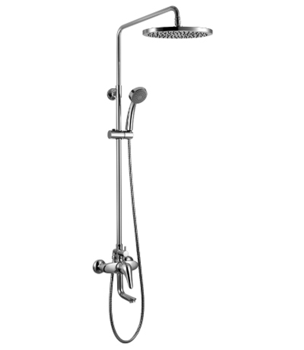 Смеситель для ванны с изливом и верхней душевой лейкой "Тропический дождь" LEMARK POSEIDON – LM4262C