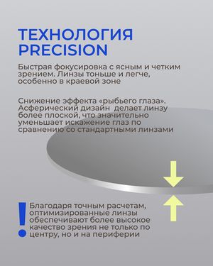 Фотохромная офисная линза Zeiss RX Officelens Plus BG DV Plus Platinum UV 1.67 Gray