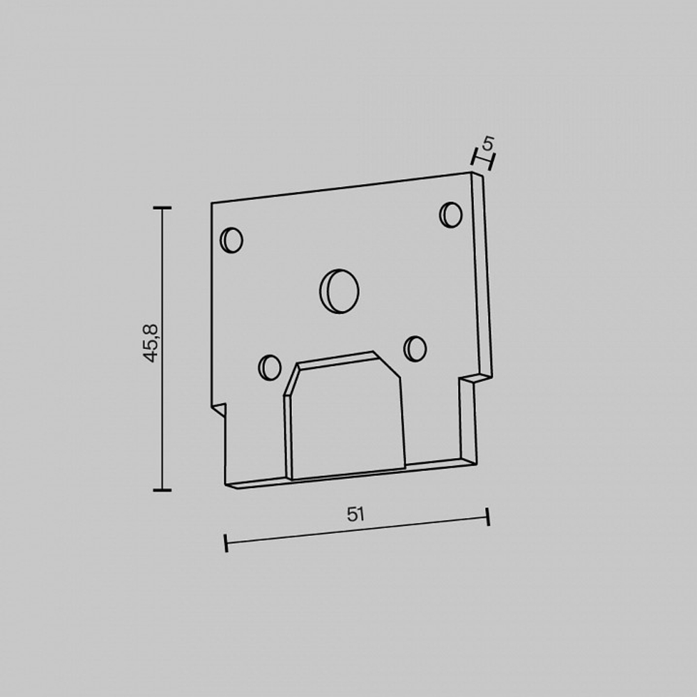 Заглушка для трека боковая Maytoni Technical  TRA034EC-SCCL-42B
