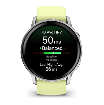 Умные часы Garmin Venu 4 - 45мм Silver with Citron Silicone band