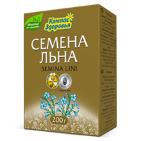 Семена льна, 200 г (Компас здоровья)