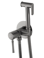 Смеситель с гигиеническим душем встраиваемый WONZON & WOGHAND TOR, Темный графит (WW-88829073-BGM)