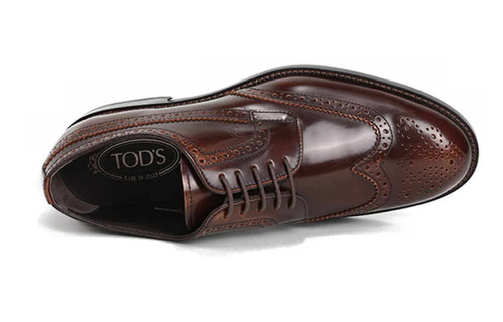 TOD"S Casual Leather Shoes Men"s Low top Brown