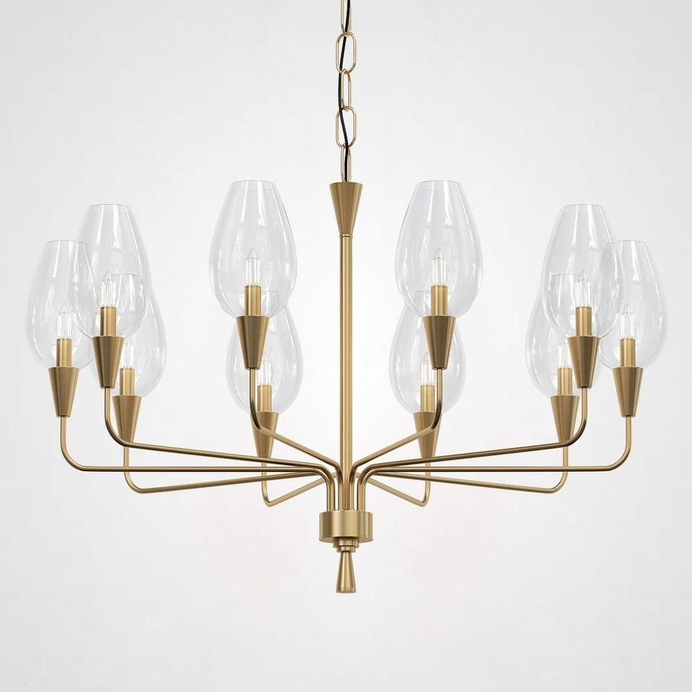 Подвесная Дизайнерская Люстра Viola 10 Прозрачный By Imperiumloft