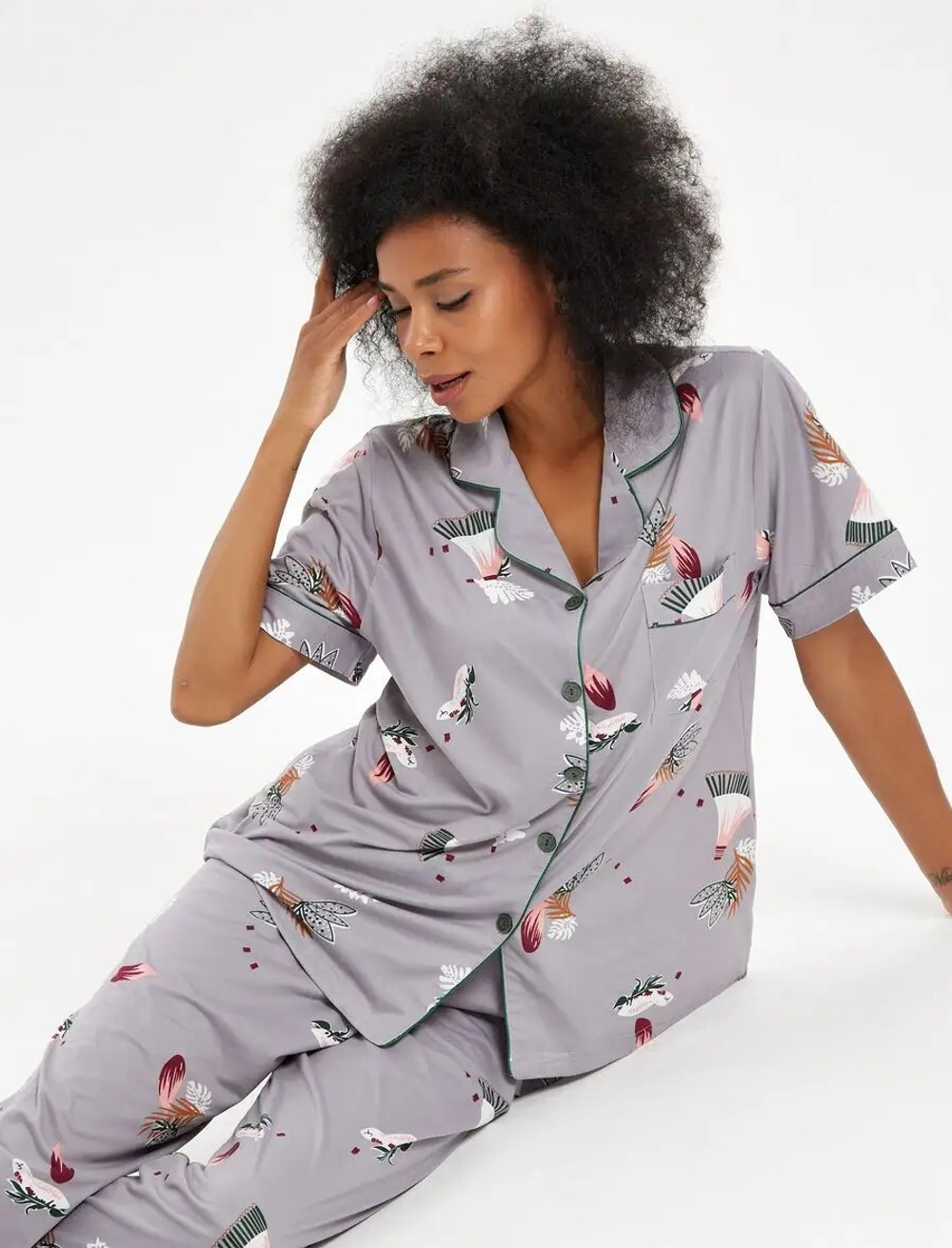 [m]Пижама штаны+рубашка к/р В2524