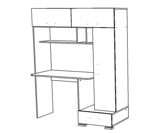 Стол письменный  ПРИНС правый