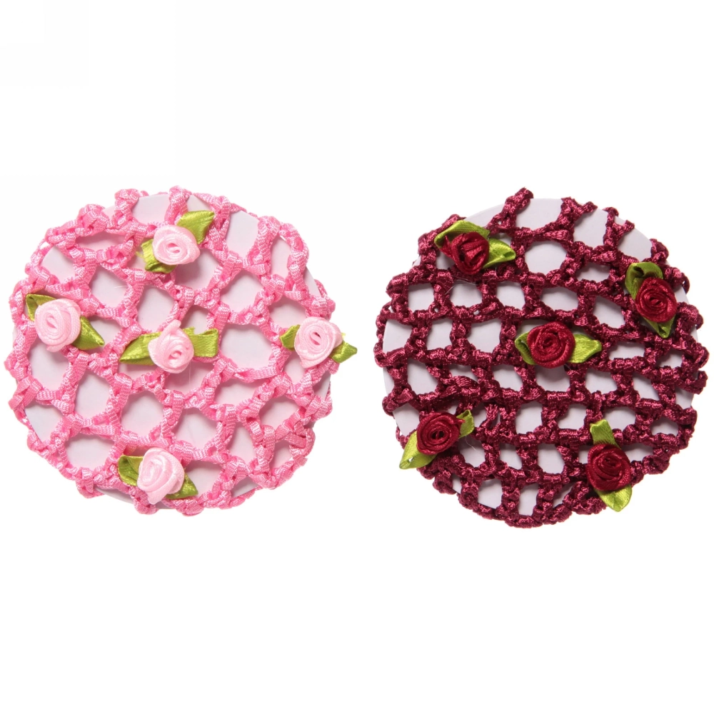 Сетка на пучок «Ballet style - Розочки», микс 6 цветов, d-10см