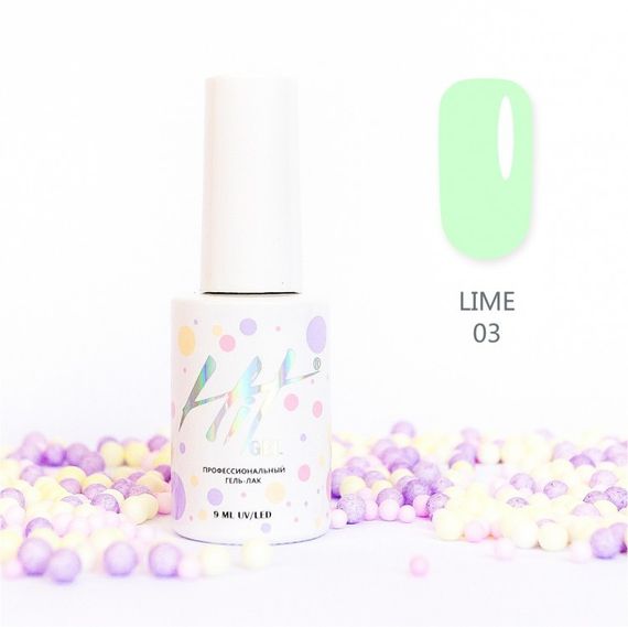 Гель-лак ТМ &quot;HIT gel&quot; №03 Lime, 9 мл