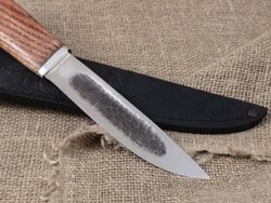 Якутский нож, сталь Х12МФ, рукоять ясень, кованый дол