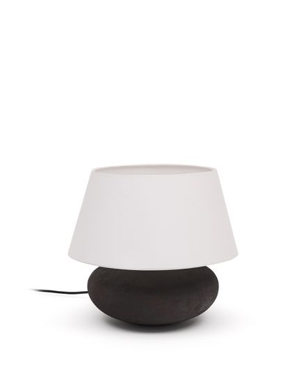 Настольная лампа Nessi из металла с отделкой под черную терракоту