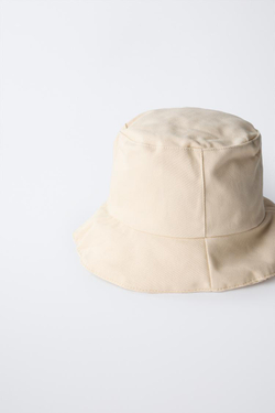 ZARA ПАНАМА ИЗ КРУЖЕВА КРОШЕ С ЦВЕТОЧНЫМ УЗОРОМ, ПЕСОЧНЫЙ