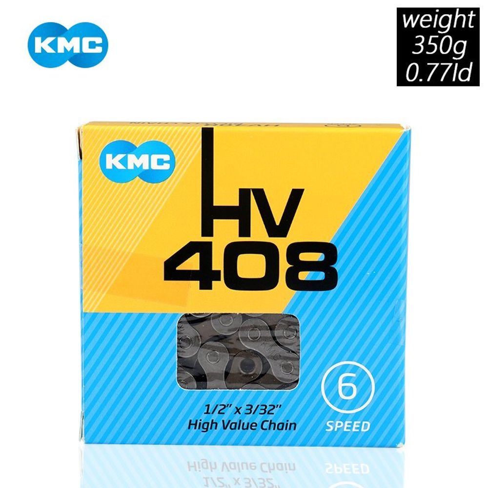 Цепь KMC (HV-408) 6/7 скор. (116 звеньев) с замком, инд. упаковка (KMC-HV408, RCNHV4080001)