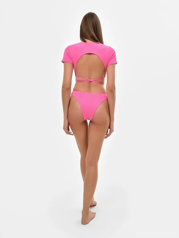 Купальник женский раздельный MINAKU с топом цвет розовый, размер 44